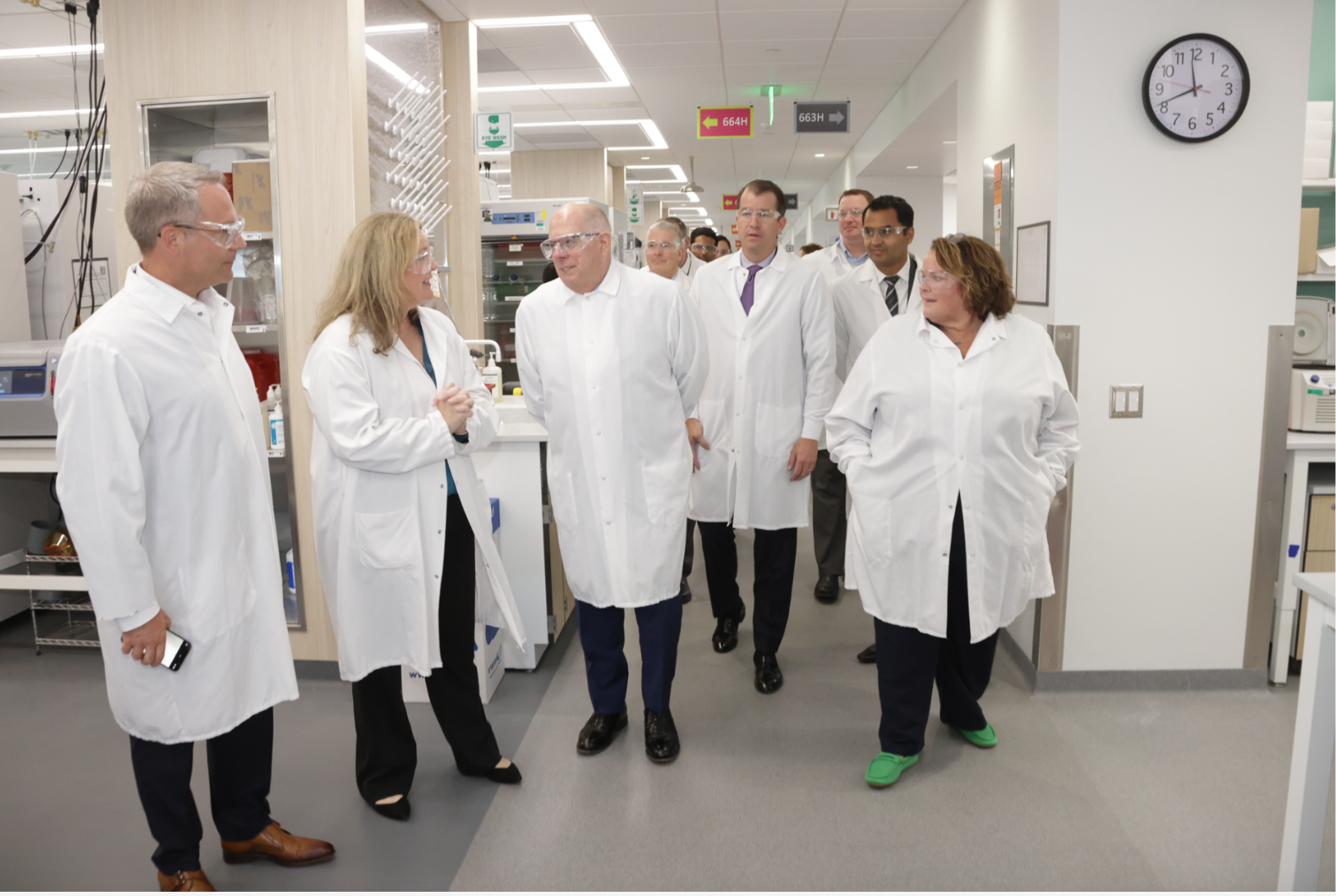 Governor Hogan Tours AstraZeneca Laboratory, Speaks to Company